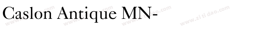 Caslon Antique MN字体转换